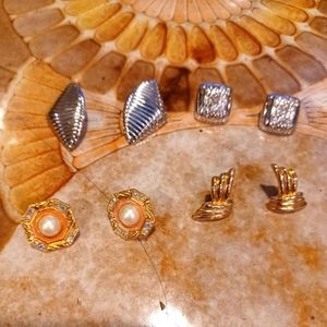 Selection of four vintage earrings